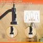OWOFAN Kitchen Faucets with Pull Down Sprayer Solid Brass Matte Black Industrial Single Handle One Hole Or 3 Hole Faucet for Farmhouse Camper Laundry Utility Rv Wet Bar Sinks OWOFAN Kitchen Faucets with Pull Down Sprayer Solid Brass Matte Black Industrial Single Handle One Hole Or 3 Hole Faucet for Farmhouse Camper Laundry Utility Rv Wet Bar Sinks