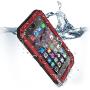 Compatible iPhone 8 Plus Case, Waterproof Phone Case for iPhone 7 Plus with Stand, Shockproof Military Grade Heavy Duty Silicone with Screen Protector Full Body Rugged Armor Metal Cover for Apple Red