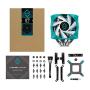 Iceberg Thermal IceSLEET X7 Dual Intel & AMD CPU Cooler 7 Heat Pipe Nickel Plating Addressable RGB Twin Tower Dual Fans Set ARGB (Builders Bundle)