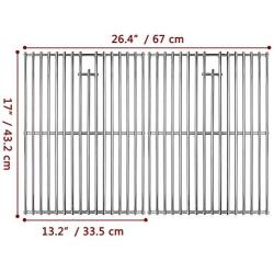 Uniflasy 17 Inches Cooking Grates for Home Depot Nexgrill 720-0830H Gas Grill, Stainless Steel Grill Cooking Grids, 2 Pack