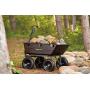 Gorilla Carts Heavy-Duty Poly Yard Dump Cart | 2-In-1 Convertible Handle, 1200 lbs capacity | GOR6PS model