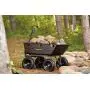 Gorilla Carts Heavy-Duty Poly Yard Dump Cart | 2-In-1 Convertible Handle, 1200 lbs capacity | GOR6PS model