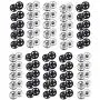 Snap Buttons 100sets Sew-on Snap Buttons Metal Snap Fastener Buttons for Clothing Black and Silvery 0.32IN Snap Buttons 100sets Sew-on Snap Buttons Metal Snap Fastener Buttons for Clothing Black and Silvery 0.32IN