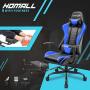 Homall Gaming Chair Computer Office Chair Ergonomic Desk Chair with Footrest Racing Executive Swivel Chair Adjustable Rolling Task Chair (Blue)