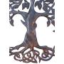 Tree of Life Metal Wall Art, Contemporary Iron Artwork Decor, Celtic Family Trees, 23 In. x 23 In. Round Modern Plaque, Handmade in Haiti,Fair Trade Certified, Signed By Wilson Etienne