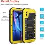 Beasyjoy iPhone XR Metal Case Heavy Duty with Screen Full Body Protective Waterproof Shockproof Tough Rugged Hybrid Military Grade Defender Outdoor(Yellow)