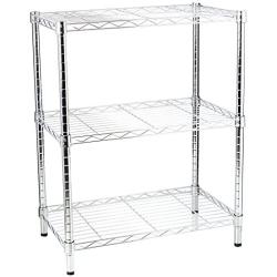 Honey-Can-Do SHF-01903 Adjustable Storage Shelving, 250-Pounds Per Shelf, Chrome, 3-Tier, 24Lx14Wx30H