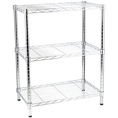 Honey-Can-Do SHF-01903 Adjustable Storage Shelving, 250-Pounds Per Shelf, Chrome, 3-Tier, 24Lx14Wx30H