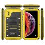 Beasyjoy iPhone Xs Max Metal Case Heavy Duty Built-in Screen Full Body Protective Waterproof Shockproof Tough Rugged Hybrid Military Grade Defender Outdoor (Yellow)