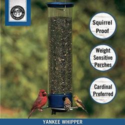 Droll Yankees YCPW-180 Yankee Whipper Squirrel-Proof Bird Feeder, 17.25'', Blue