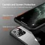 TORRAS Diamonds Clear Compatible for iPhone 11 Pro Case, Slim Fit Thin Shockproof Hard PC Back & Soft TPU Bumper Cover Compatible for iPhone 11 Pro Cases, Matte Black