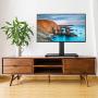 Universal TV Stand - Table Top TV Stand for 32-47 Inch LCD LED TVs - Height Adjustable TV Base Stand with Tempered Glass Base & Wire Management & Security Wire, Holds Up to 88lbs, VESA 400x400mm