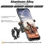 Tiakia Bike Phone Mount - Universal Motorcycle Mount Anti Shake & 360° Rotation, Face & Touch ID Bicycle Phone Holder Compatible with Samsung Galaxy S9/S8 Plus / Google Pixel / iPhone (Black + orange)