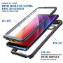 Samsung Galaxy Note 8 Cell Phone Case - Ultra Thin Clear Cover with Built-in Anti-Scratch Screen Protector, Full Body Protective Shock Drop Proof Impact Resist Extreme Durable Case, Black/Grey