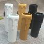 Candle Light Socket Covers - Set of 6,Multi-color Plastic Candle Sleeves Multiple sizes Candelabra Base for Light(Black,H10cm,Dia2.5cm)