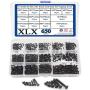 XLX 650PCS 13 Kinds M2 M2.3 M3 Black Sunk Head Self Tapping Screw Black Oxide Stainless Flat Cross Recessed Pan Head Screw Assortment Kit