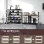 Awenia 10 Tiers Shoe Rack Organizer 60 Pairs,Adjustable Shoes Shelf Tower Metal Tall for Closet with Spare Parts,DIY Assembly, Black Awenia 10 Tiers Shoe Rack Organizer 60 Pairs,Adjustable Shoes Shelf Tower Metal Tall for Closet with Spare Parts,DIY Assembly, Black