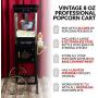 Nostalgia CCP510BK Vintage Professional Popcorn Cart-New 8-Ounce Kettle-53 Inches Tall-Black