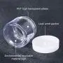 12 Pack Clear Plastic Storage Favor Jars Wide-Mouth Plastic Containers with Lids for Beauty Products (2 Ounce, White)