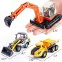 TGRCM-CZ Construction Toys, Zinc Aloy Construction Site Play Set 3Pcs, Dump Truck, cavator/Digger, Bulldozer Metal Tractor Toy, Toys Car for 3, 4, 5, 6 Year Olds, Toddlers, Boys, Kids