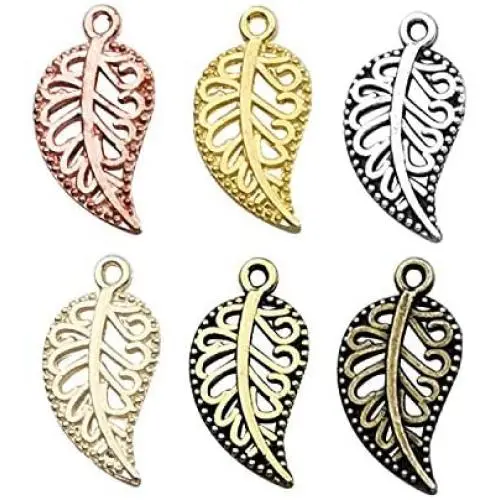iloveDIYbeads 210pcs Craft Supplies Mixed Small Hollow Filigree Leaf Charms Pendants for Crafting, Jewelry Findings Making Accessory for DIY Necklace Bracelet (M192) iloveDIYbeads 210pcs Craft Supplies Mixed Small Hollow Filigree Leaf Charms Pendants for Crafting, Jewelry Findings Making Accessory for DIY Necklace Bracelet (M192)