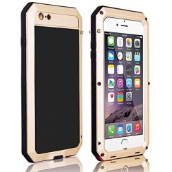 CarterLily Shockproof Dustproof Water Resistant Aluminum Armor Full-Body Protection Case for iPhone 6 / iPhone 6S (Gold)