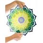 VP Home Emerald Mandala Kinetic 3D Metal Outdoor Garden Decor Wind Spinner