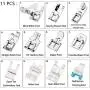 FAC Sewing Machine Kit Presser Feet Snap On Presser Foot Kit Sewing Machine Kit Sewing Machine Spare Parts Accessories 11Pcs FAC Sewing Machine Kit Presser Feet Snap On Presser Foot Kit Sewing Machine Kit Sewing Machine Spare Parts Accessories 11Pcs