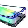 Jonwelsy Magnetic Adsorption Case for Samsung Galaxy S10, 360 Degree Front and Back Clear Tempered Glass Flip Cover, Metal Bumper Frame for Samsung Galaxy S10 (Gold)
