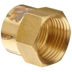 Anderson Metals Brass Garden Hose Fitting, Connector, 3/4'' Female Hose ID x 1/2'' Female Pipe