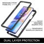 Muokctm for OnePlus 8 Pro 2020 Case, Rugged Hybrid Crystal Clear Full Body Fit Cover, with [Metal Ring] Armor for OnePlus 8 Pro Phone (Black)