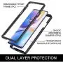 Muokctm for OnePlus 8 Pro 2020 Case, Rugged Hybrid Crystal Clear Full Body Fit Cover, with [Metal Ring] Armor for OnePlus 8 Pro Phone (Black)