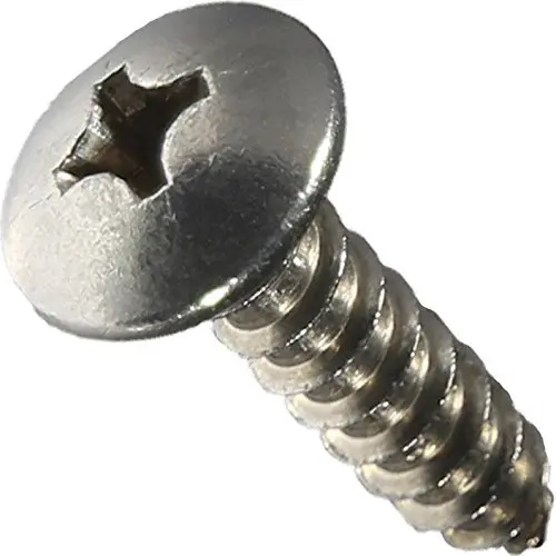 #10 x 1'' Truss Head Sheet Metal Screw - Stainless Steel 18-8, 10 Self-Tapping Type A, Phillips Drive, 1 Inch Length, Fully Threaded, Size: #10 Self Tappers - Self Taping Bolts (100) #10 x 1'' Truss Head Sheet Metal Screw - Stainless Steel 18-8, 10 Self-Tapping Type A, Phillips Drive, 1 Inch Length, Fully Threaded, Size: #10 Self Tappers - Self Taping Bolts (100)