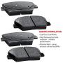 For Nissan Armada, Titan R1 Concepts eLine Front Rear Black Drill Slot Brake Rotors Kit + Ceramic Pads