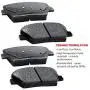 For Nissan Armada, Titan R1 Concepts eLine Front Rear Black Drill Slot Brake Rotors Kit + Ceramic Pads