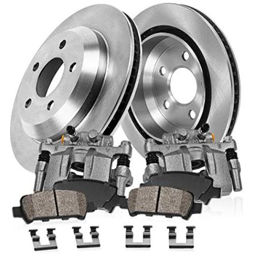 Callahan CCK02694 REAR Original [2] Calipers + [2] OE Rotors + [4] Low Dust Ceramic Brake Pads
