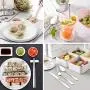 LIANYU 9-Piece Travel Utensils Silverware Set, Stainless Steel Knife Fork Spoon, Chopsticks, Metal Straws, Cleaning Brush, Blue Case and Bag LIANYU 9-Piece Travel Utensils Silverware Set, Stainless Steel Knife Fork Spoon, Chopsticks, Metal Straws, Cleaning Brush, Blue Case and Bag