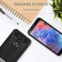 Evocel Explorer Series Pro Phone Case Compatible with Stylo 5 with Glass Screen Protector and Belt Clip Holster, Black