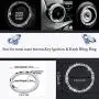Bling Car Crystal Rhinestone Ring Emblem Sticker, Car Interior Decoration, Bling Car Accessories for Women, Push to Start Button, Key Ignition Starter & Knob Ring (Silver, 1 Row Rhinestones)