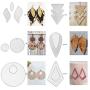 NUORUI 18 Pieces Earring Cutting Dies Metal Earring Die Cuts for Leather Earrings DIY Crafts