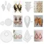 NUORUI 18 Pieces Earring Cutting Dies Metal Earring Die Cuts for Leather Earrings DIY Crafts NUORUI 18 Pieces Earring Cutting Dies Metal Earring Die Cuts for Leather Earrings DIY Crafts