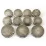 YCEE 11 Pieces Vintage Antique Silver Metal Blazer Button Set - Flat Surface - for Blazer, Suits, Sport Coat, Uniform, Jacket