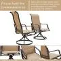 Top Space Patio Dining Chairs Textilene High Back Outdoor Swivel Rocker Set with All Weather Frame (Beige,Set of 2) Top Space Patio Dining Chairs Textilene High Back Outdoor Swivel Rocker Set with All Weather Frame (Beige,Set of 2)