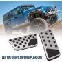 Jeyaic Accelerator Brake Pedal Cover Gas Pedal Punch-Free Metal Pedal Compatible with Jeep Wrangler JK JKU 2007-2018