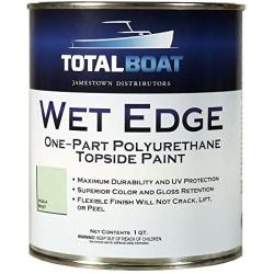 TotalBoat Wet Edge Marine Topside Paint for Boats, Fiberglass, and Wood (Aqua Mist, Quart)