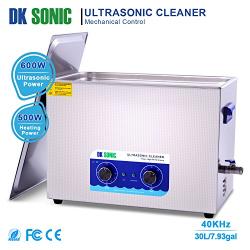 Large Commercial Ultrasonic Cleaner - DK SONIC 30L 600W Sonic Cleaner with Heater and Basket for Metal Parts,Carburetor,Fuel Injector,Brass,Auto Parts,Engine Parts,Motor Repair Tools,etc