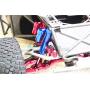 GPM for Traxxas Unlimited Desert Racer 4X4 (#85076-4) Upgrade Parts Aluminum Front+Rear L-Shape Piggy Back Damper - 8Pc Set Orange
