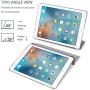 ProCase iPad 9.7 Case (Old Model) 2018 iPad 6th Generation / 2017 iPad 5th Generation Case - Ultra Slim Lightweight Stand Case with Translucent Frosted Back Smart Cover for iPad 9.7 Inch –Metallic