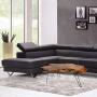 Anya & Niki StyleCraft Badang Carving Natural Wood Edge Teak Contemporary Coffee Cocktail Table with Clear Lacquer Finish and Metal Hairpin Legs for Living Room