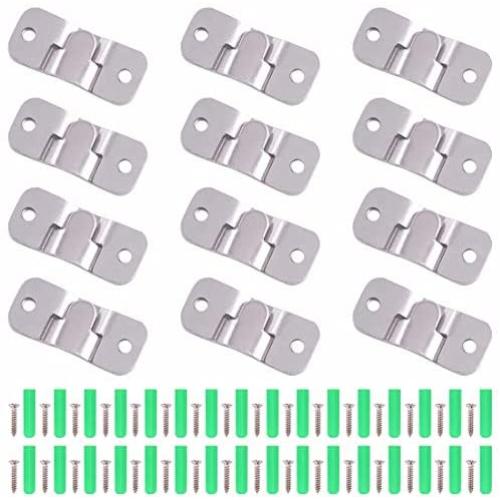 Hilitchi 120Pcs Small Metal Universal Sectional Sofa Interlocking Furniture Connector Bracket with Screws
